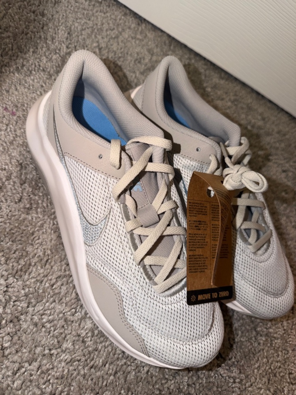 Nike Women's Neutral Grey Mesh Athletic Sneakers